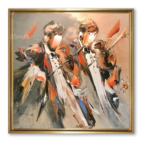 Tableau décoratif avec Cadre Américain - Les Violonistes