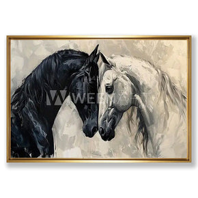 Tableau décoratif avec cadre americain : Face à Face