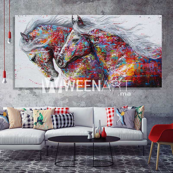 Tableau de décoration : Cheval et jument - Weenart : Leader des