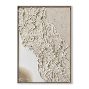 Tableau décoratif avec cadre américain: beige draped canvas