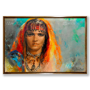 Tableau décoratif :Amazigh portrait avec cadre americain