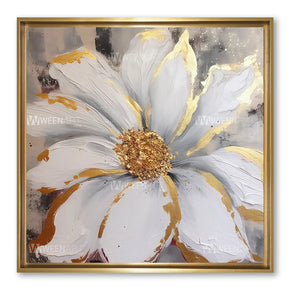 Tableau décoratif avec Cadre Américain - la fleur d'or