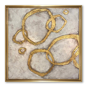 Tableau décoratif avec Cadre Américain - cercles d'or