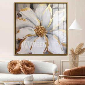 Tableau décoratif avec Cadre Américain - la fleur d'or