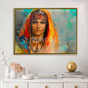 Tableau décoratif :Amazigh portrait avec cadre americain