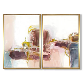 Tableau diptyque avec Cadre Américain - pastel paradise
