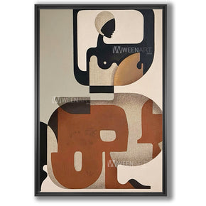 Tableau décoratif avec cadre americain: AFRI GEO