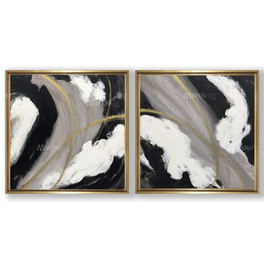 Tableau diptyque avec cadre américain - Trace d'un réve