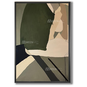 Tableau décoratif : green space  avec cadre americain