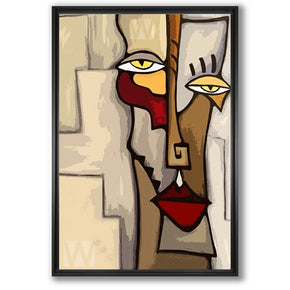 Tableau décoratif avec Cadre Américain abstract face