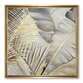 Tableau décoratif avec Cadre Américain - bananier doré