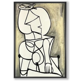 Tableau décoratif : REPOS avec cadre americain