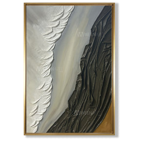 Tableau décoratif : tissu et peinture