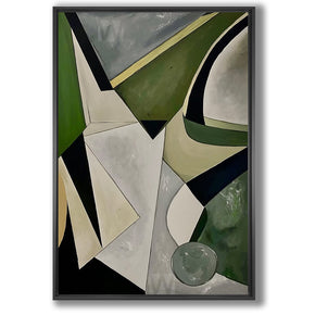 Tableau décoratif : green univers avec cadre americain