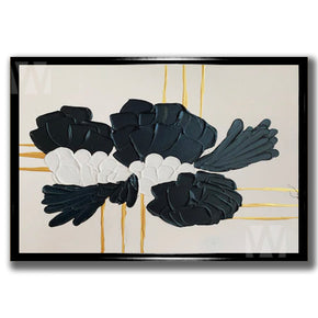 Tableau décoratif : black flower
