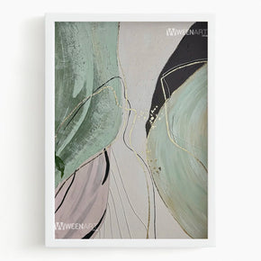 Tableau décoratif avec cadre américain: Verdant silence