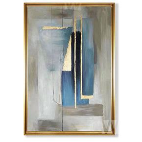 Tableau décoratif avec cadre americain: Golden silence