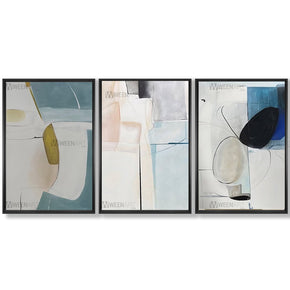 Abstraction art avec Cadre cache clous en bois