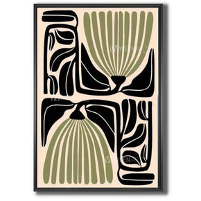 Tableau décoratif avec Cadre Américain - Fleur Abstrait