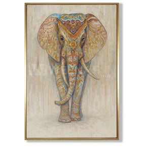 Tableau décoratif avec Cadre Américain - Eléphant