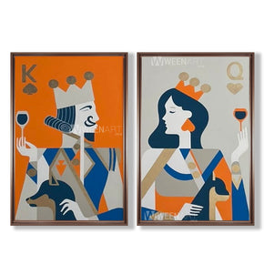 Tableau diptyque avec Cadre Américain -the empress