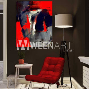 Tableau décoration - Abstrait en rouge et noir