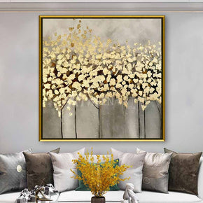 Tableau décoratif avec Cadre Américain - peinture arbre d’or